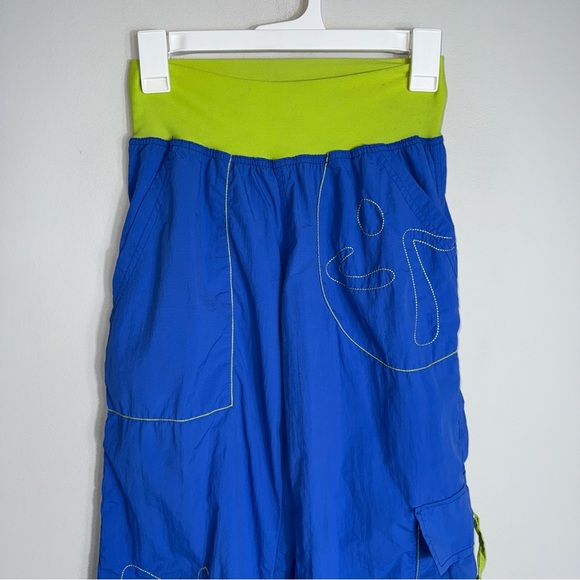 Zumba Wear Women's Dance Pants-Baggy Cinched Ankle-Blue Green-Small - Picture 3 of 10